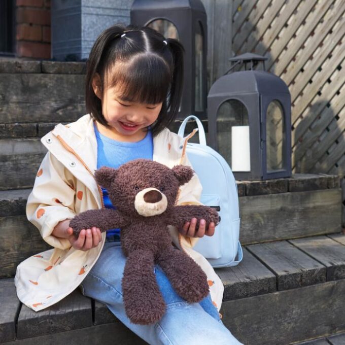 GUND chocolate coloured Fuzzy teddy bear.