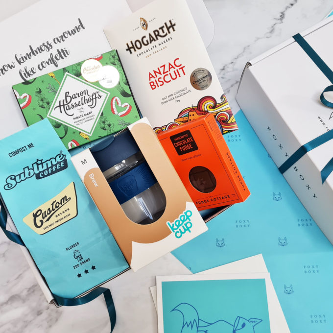 FOXY BOXY Coffee To Go Gift Box, Coffee Hamper NZ with KeepCup