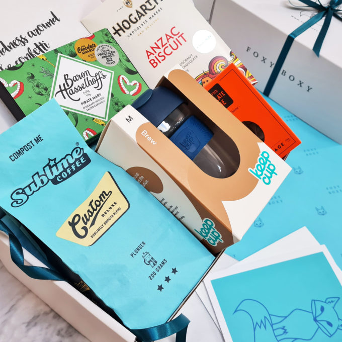 Coffee To Go Gift Box, Chocolate, Fudge, Salted Caramels, Coffee and KeepCup