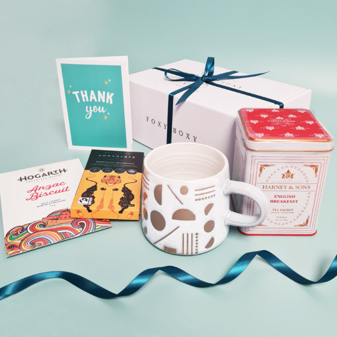 Tea Appreciation hamper by FOXY BOXY gift boxes delivered.