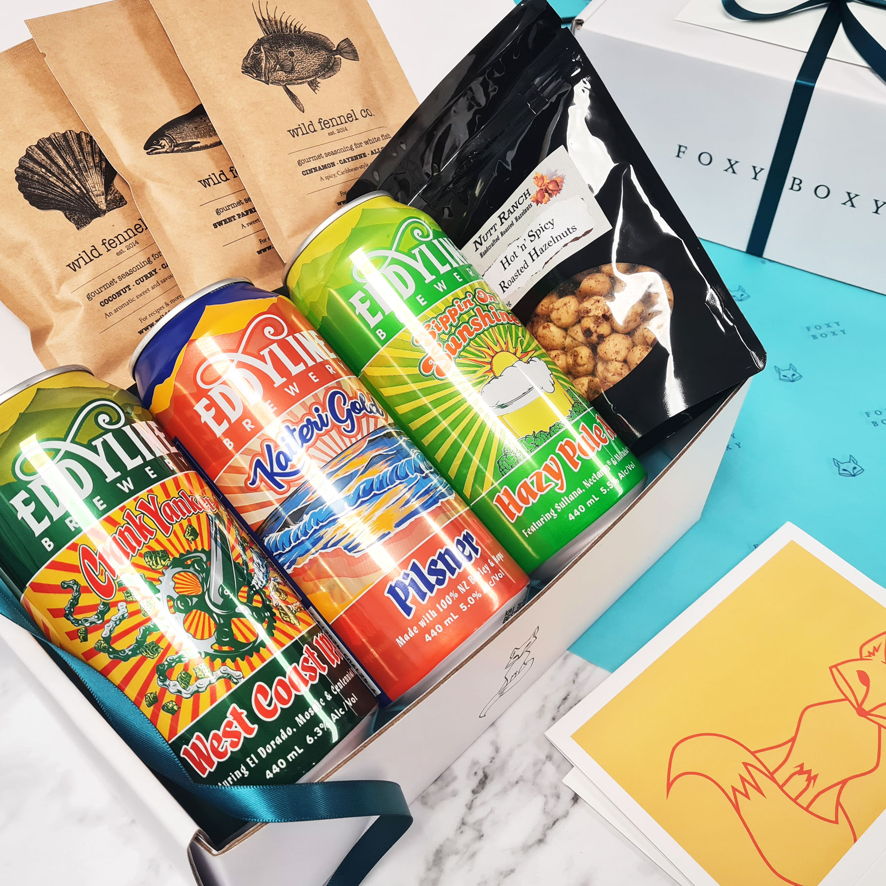Fisherman Edition, beer gift box by FOXY BOXY. Delivered NZ-wide