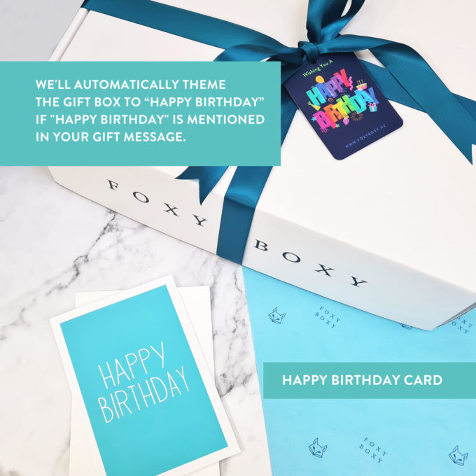 FOXY BOXY extra large gift box with birthday theme