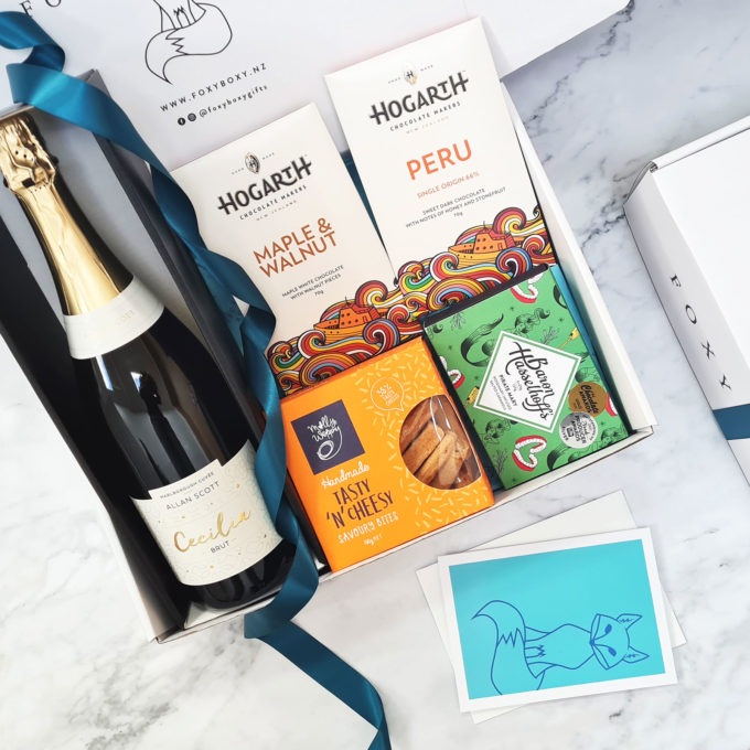 The Foxy Hamper featuring Celilia Brut, NZ bubbles gift box