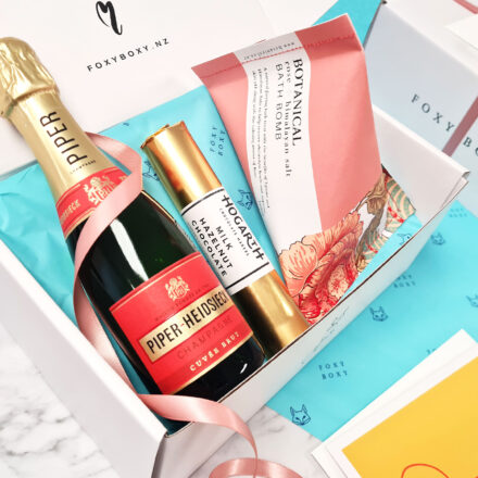 Olivia Gift Box By FOXY BOXY. Champagne Hamper Featuring Piper Heidsieck.