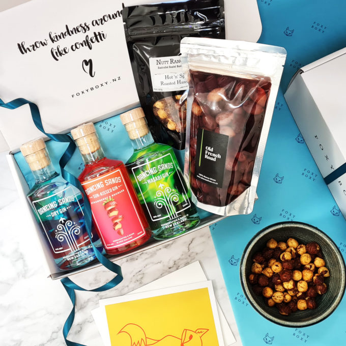 NZ gin tasting gift box FOXY BOXY NZ