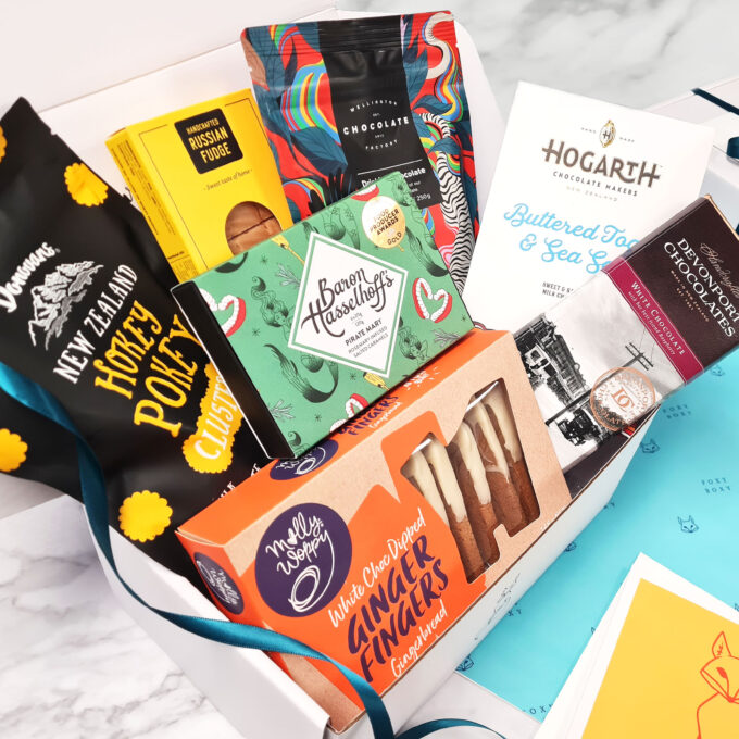 FOXY BOXY Chocoholic Hot Chocolate gift box. Delivered NZ-wide