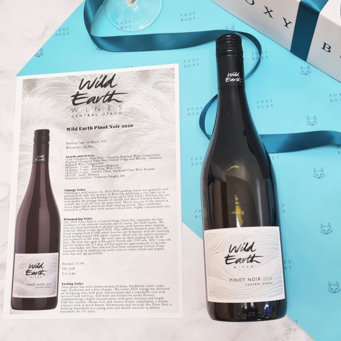 Wild Earth Wines NZ Pinot Noir 2020, Central Otago Pinot Noir