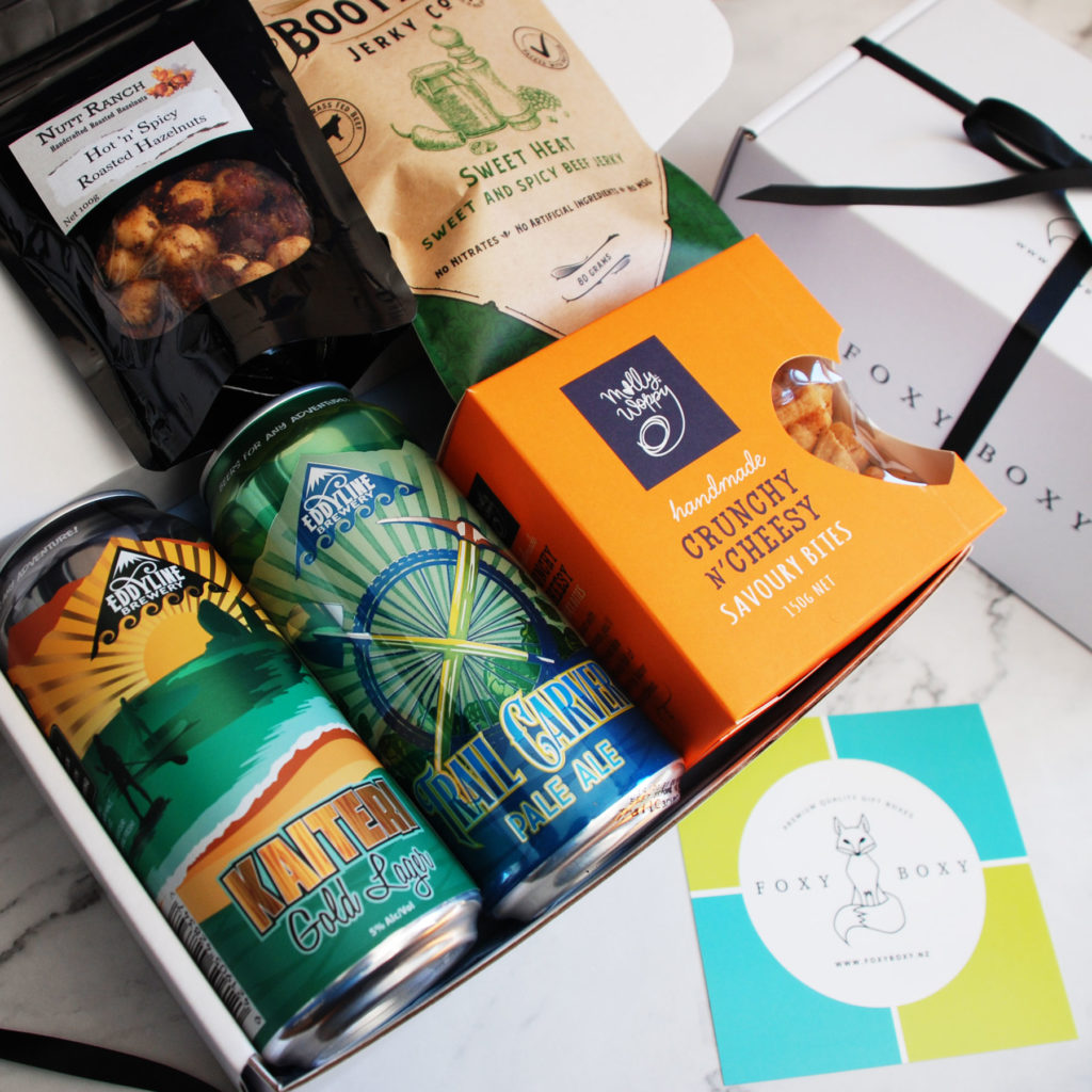 Beer & Nibbles Hamper FOXY BOXY Quality NZ Gift Boxes