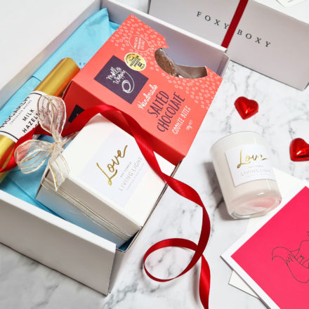 FOXY BOXY Hugs & Kisses Gift Box Featuring Love Candle From Living Light