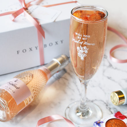 Maid Of Honour Proposal Gift Box With Champagne Glass