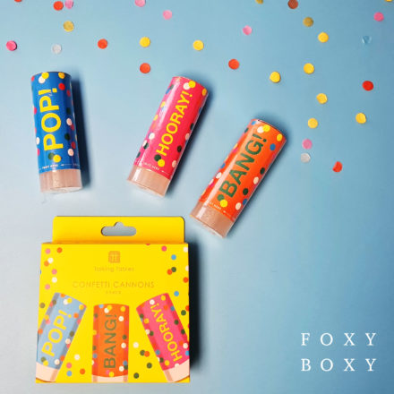 Confetti Cannons In Confetti Celebration Gift Box By FOXY BOXY