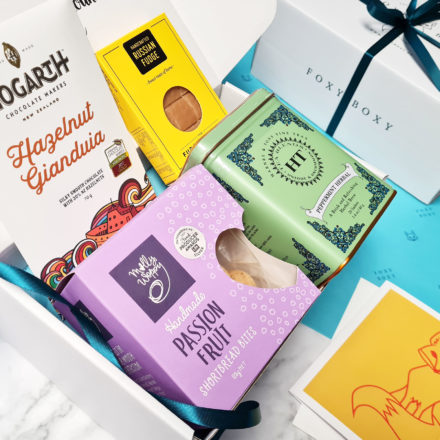 Peppermint Tea And Treats Gift Box By FOXY BOXY. Gift Hamper Delivered NZ-wide