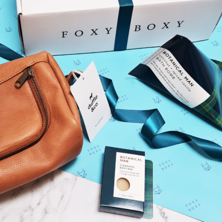 Travel Well Gift Box Featuring Leather Toiletry Bag And Botanical Man Products
