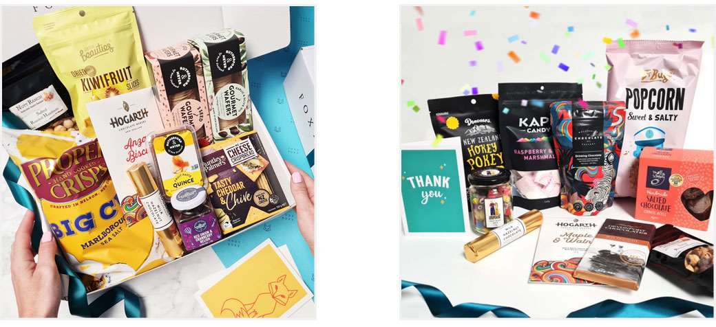 Popular foodie hampers from FOXY BOXY