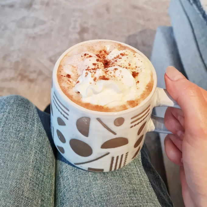 A cup of hot chocolate in Danica Studio mug