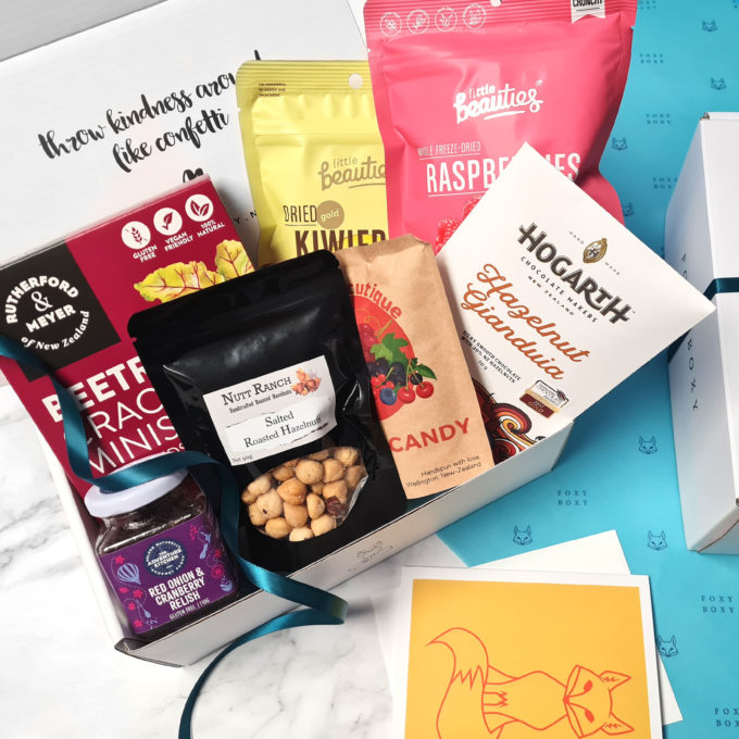Rise Of The Vegans gift box by FOXY BOXY. Dairy-free, gluten-free and delicious
