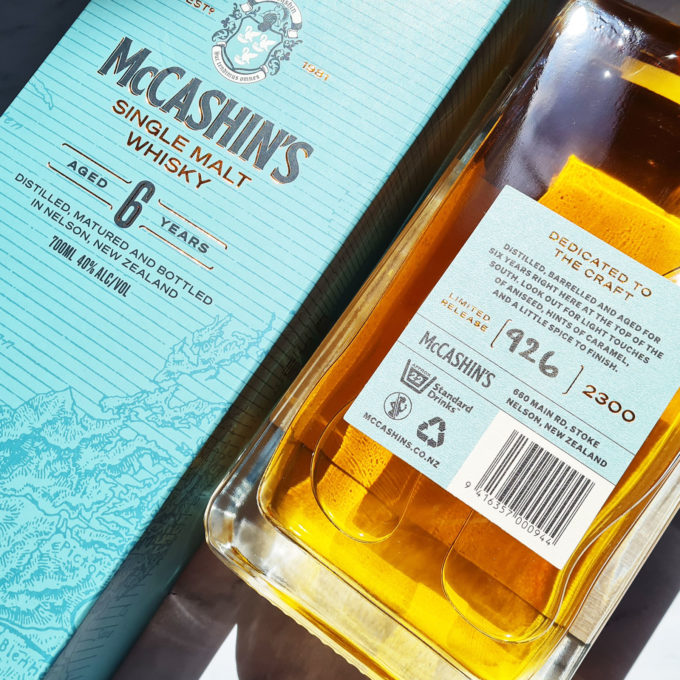 McCashin's Single Malt Whisky, Stoke, Nelson, New Zealand limited release