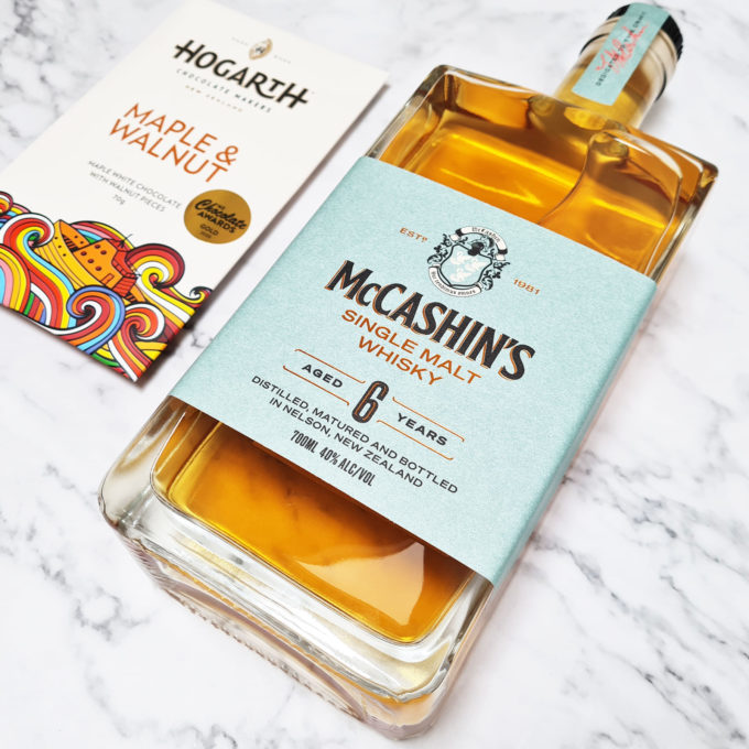McCashin's Single Malt Whisky & Hogarth Maple & Walnut White Chocolate