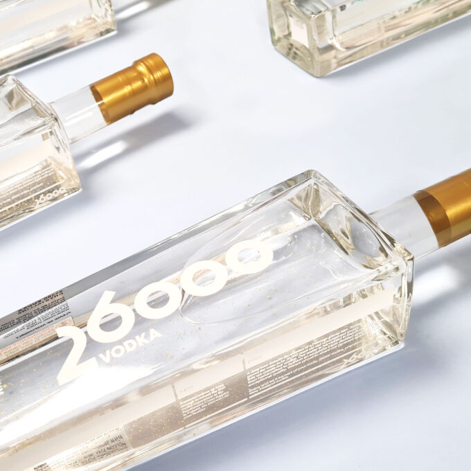 26000 Vodka with 24 carat gold. Made in Nelson, New Zealand.