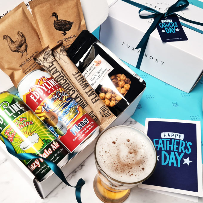 Happy Father's Day gift box by FOXY BOXY. A perfect gift hamper for Dad with Father's Day. Delivered New Zealand-wide