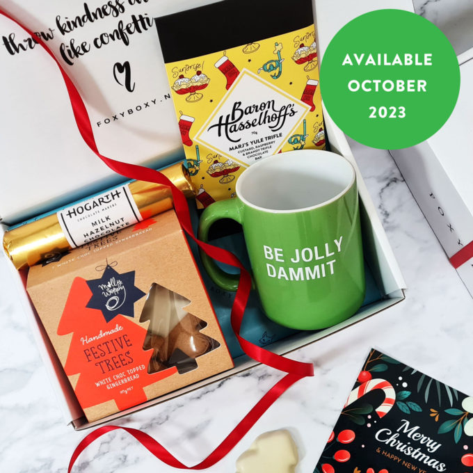Be Jolly Mug christmas hamper xmas gift box available october 2023 FOXY BOXY NZ