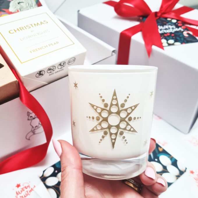 Downlights Christmas Candle in French Pear Fragrance