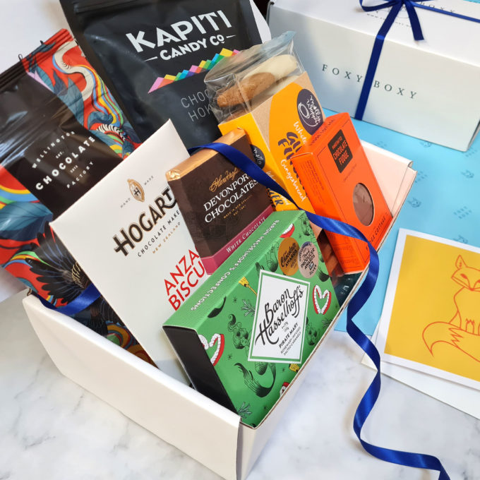 Foxy Boxy family sized gift box, Chocoholic Hot Chocolate hamper perfect gift for sweet tooth