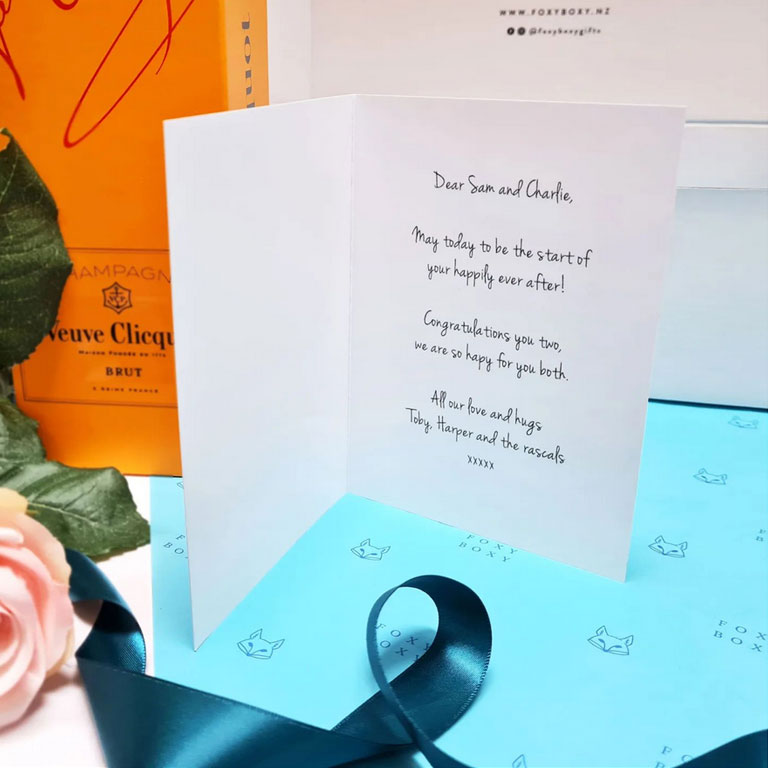 Wedding & Engagement gift ideas. FOXY BOXY gift boxes New Zealand