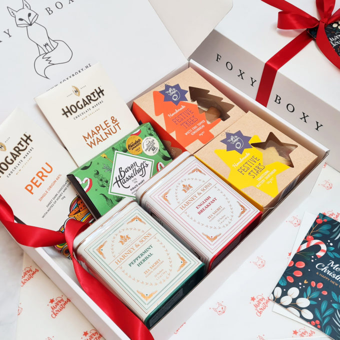 Festive High Tea Christmas Gift Box FOXY BOXY New Zealand