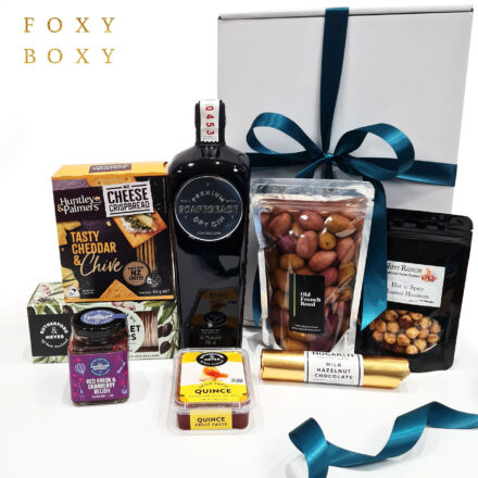 Deluxe NZ Gin Hamper Featuring A 700ml Of Scapegrace Dry Gin And Delicious NZ-made Sweet And Savoury Treats