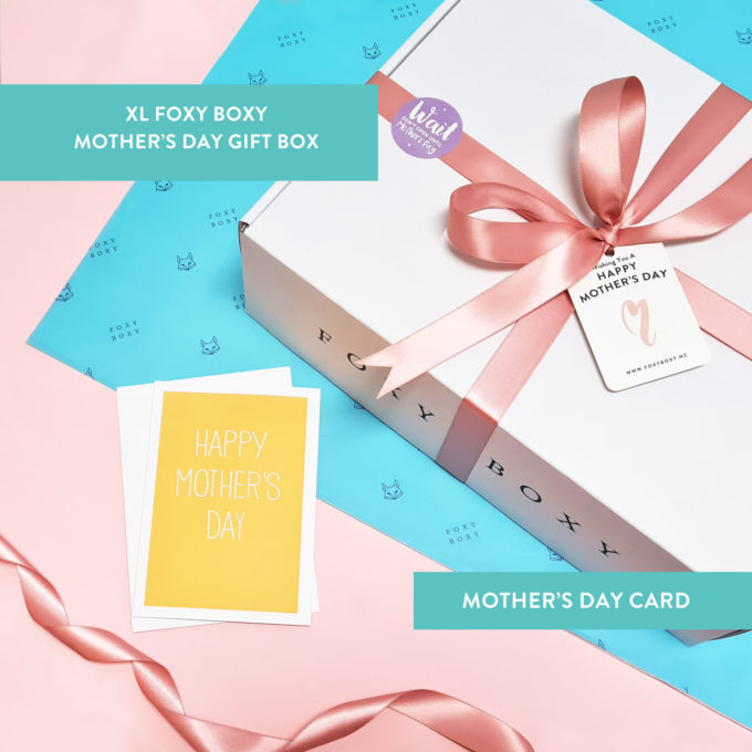 FOXY BOXY XL Mother's Day gift box with 'Happy Mother's Day' card
