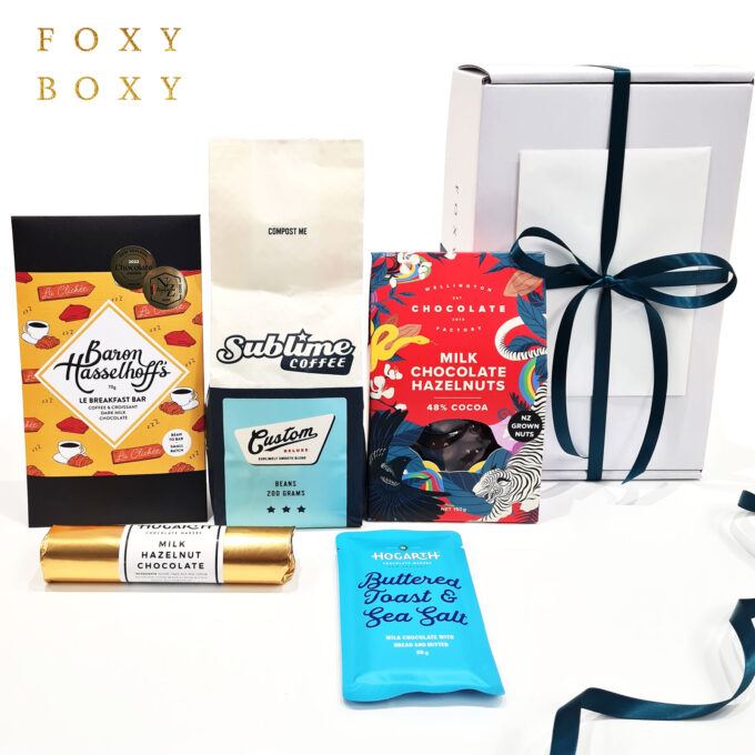 Coffee Is Life gift box by FOXY BOXY. Delivered to their door New Zealand-wide. The perfect gift for a coffee fan.