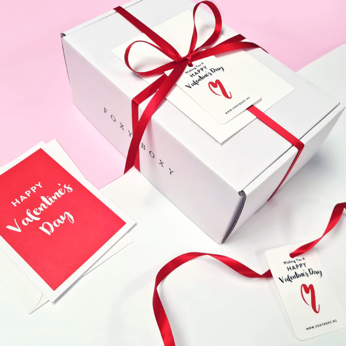 Valentine's Day gift box and card by FOXY BOXY New Zealand